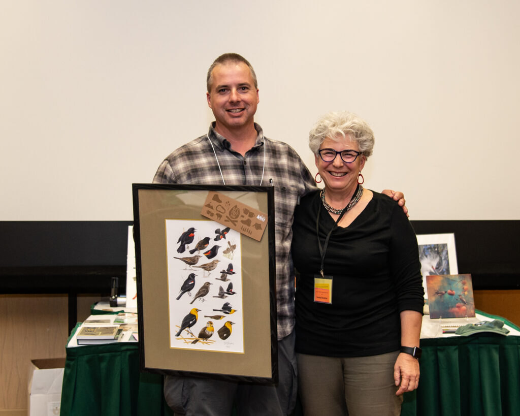 Chris Conard, Outgoing CVBC President. Patricia Bacchetti, Incoming CVBS President.